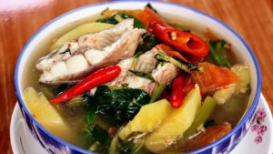 Vietnamese sour fish soup