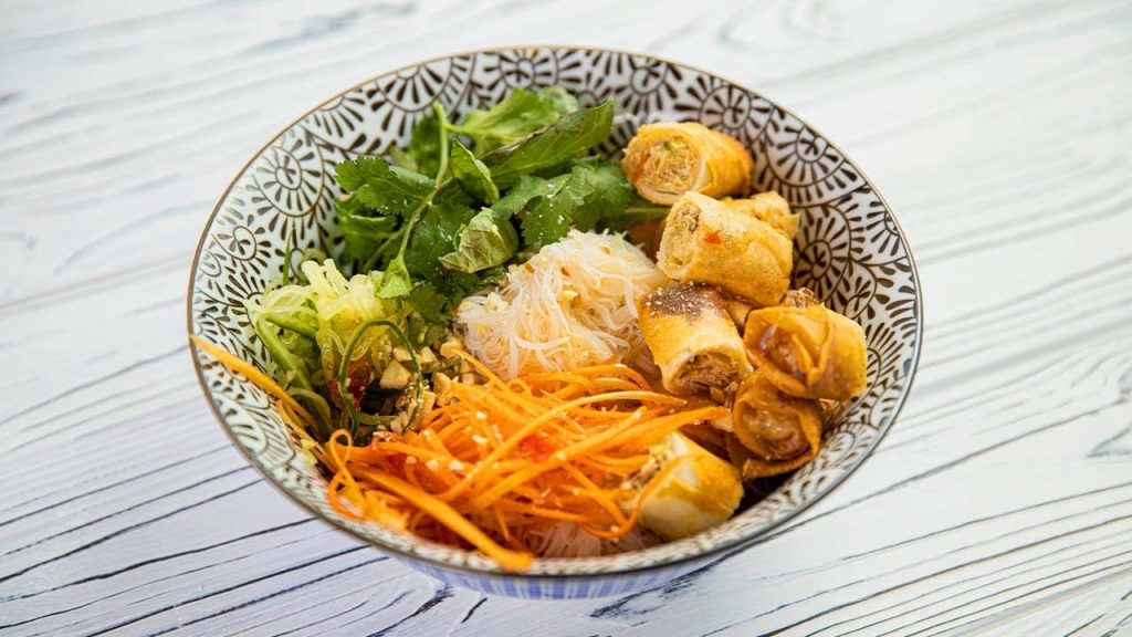 Vietnamese Egg Rolls & Rice Noodles Recipe