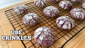 Ube Crinkle Cookies